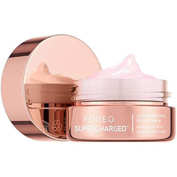 FOREO SUPERCHARGED Overnight Mask - Night Cream - Face Moisturiser - Rejuvenating Face Care - Overnight Face Cream - Hyaluronic Acid & Vitamin E - Vegan - Cruelty & Gluten-Free - Eco-Friendly - 75ml