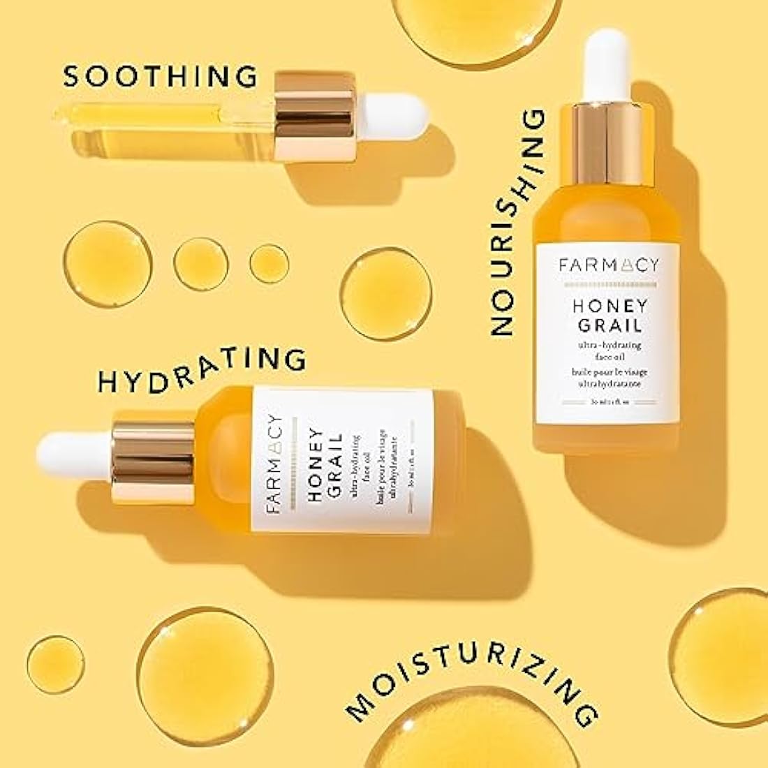 Farmacy Honey Grail Hydrating Face Oil Moisturizer for Dry Skin, Fine Lines & Wrinkles with Rosehip and Sea Buckthorn Oil