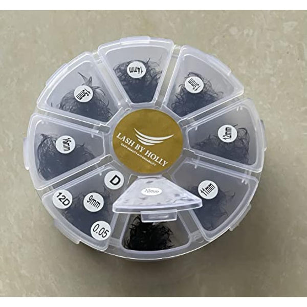 800 FANS LASH BY HOLLY PRE-MADE HAND MADE LASH FANS- MIX LENGTHS 9-15MM.… (14D800FAN-D)