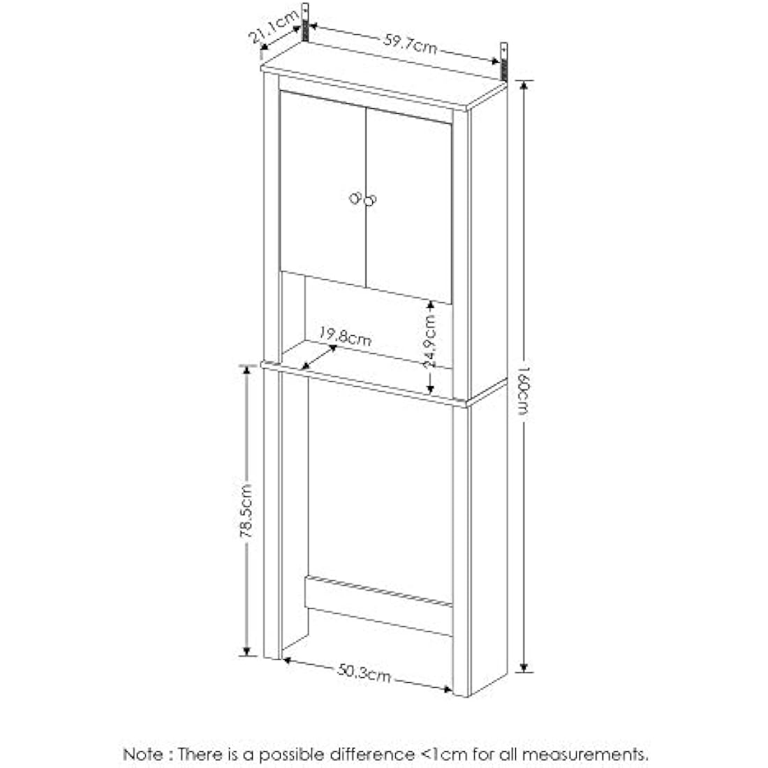 FURINNO Wall Mounted Cabinets, Wood, Espresso, one size