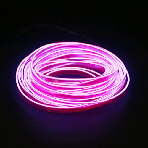 Keiurot El Wire Car Lights Neon Light for Car USB Ice Blue 10M/32Ft Car Ambient Lighting Atmosphere Car Led Interior Strip Light Sewing Edge Decoration Dashboard Lights Strip LED Trim Light