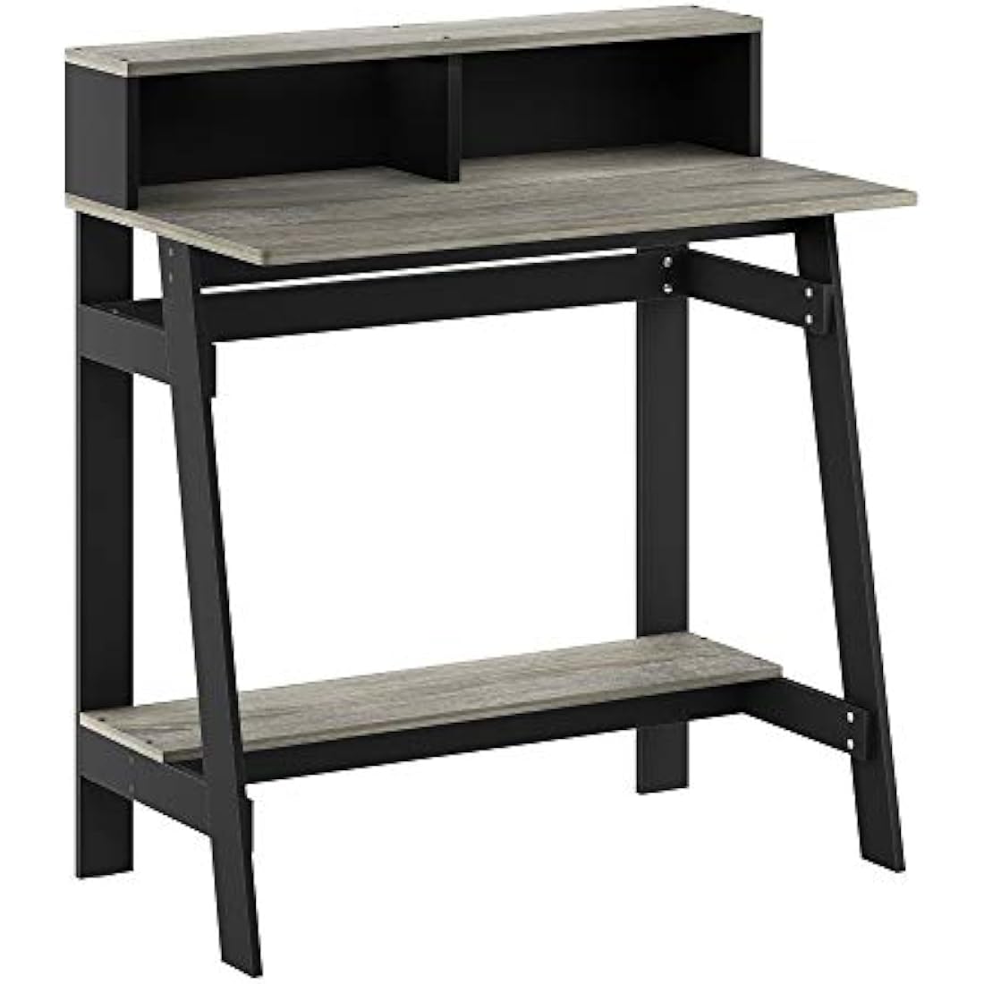 Furinno Simplistic A Frame Computer Desk, Study Desk, Writing Desk, Black/French Oak