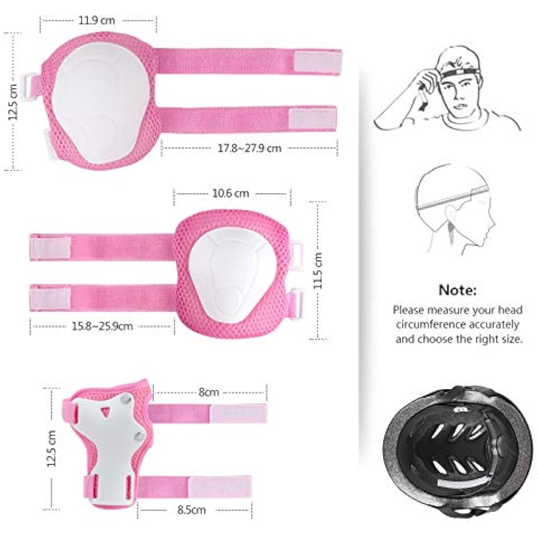 Jim's Store Kids Bike Helmet for 3-10 years old Helmet and Knee Pads Set Adjustable Elbow &Wrist Pads Protective Gear Set for Skateboard Scooter Cycling Roller Skating Boys Girls