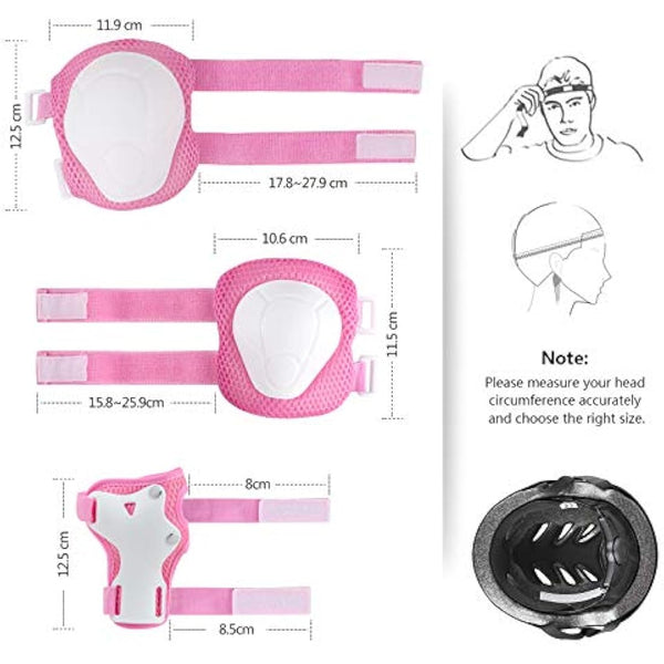 Jim's Store Kids Bike Helmet for 3-10 years old Helmet and Knee Pads Set Adjustable Elbow &Wrist Pads Protective Gear Set for Skateboard Scooter Cycling Roller Skating Boys Girls