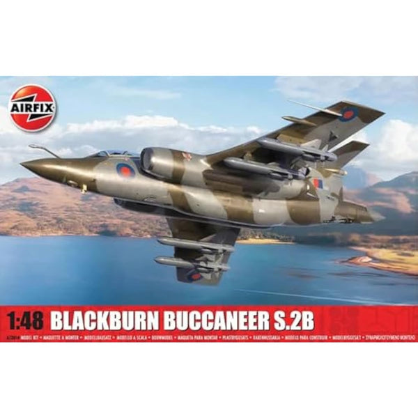 Airfix Model Set - A12014 Blackburn Buccaneer S.2B Model Building Kit - Plastic Plane Kits for Adults & Children 8+, Set Includes Sprues & Decals - 1:48 Scale