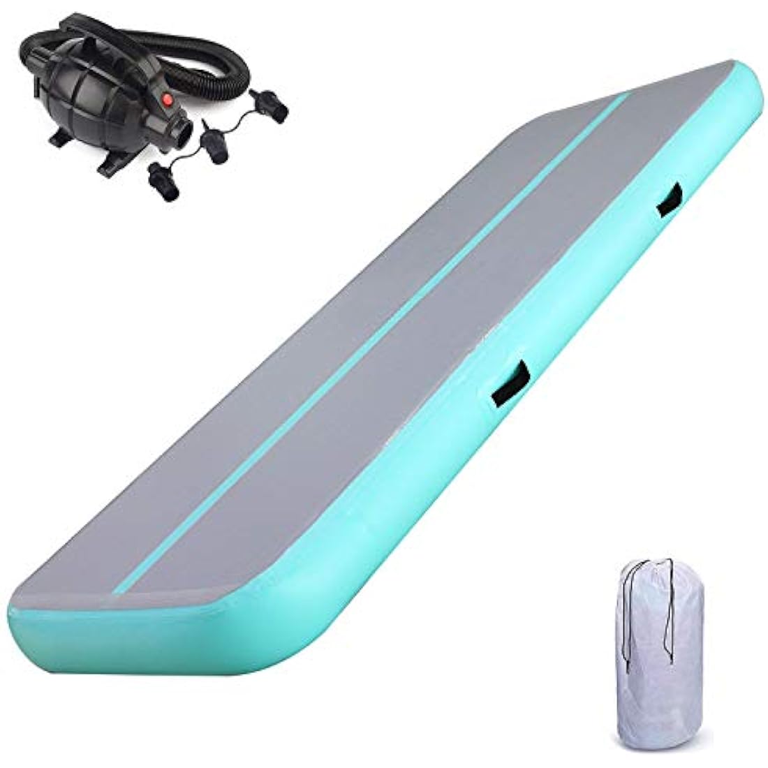 Air Mat Tumble Track 6.6ft/10ft/13ft Length 4/8 Inches Thick Gymnastics Inflatable Tumbling Track Mat with Air Pump