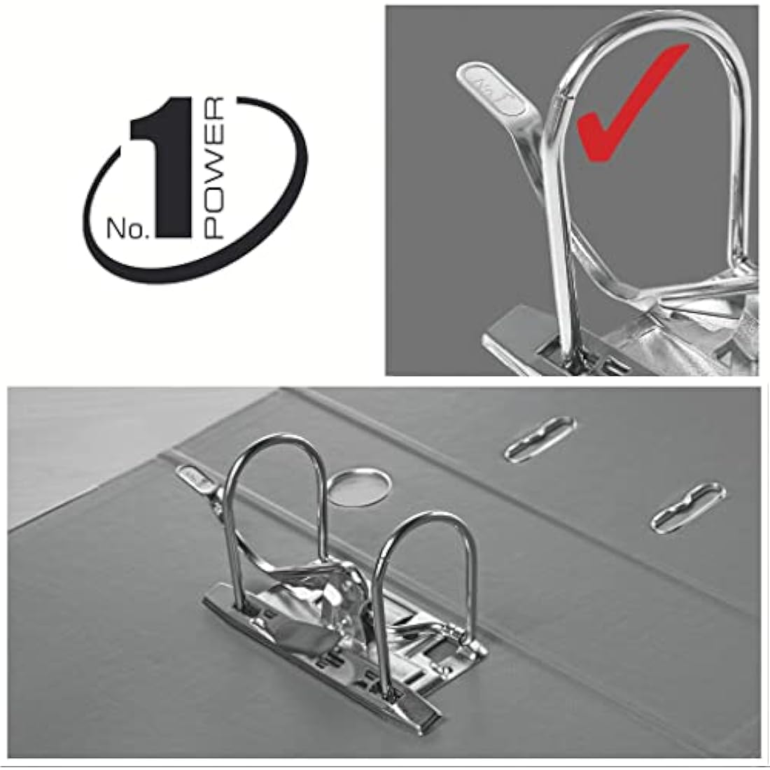 Esselte VIVIDA A4 Lever Arch File, 75 mm Spine, 500 sheets Capacity, PP, Plastic Cover, Files & Folders, Grey, 3 Pack, 624284