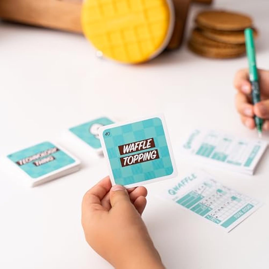 Ideal | Qwaffle: The tasty game of words and letters | Family Word Games | 2+ Players | Ages 8+