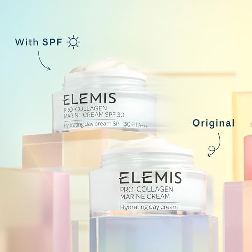 ELEMIS Pro-Collagen Marine Cream SPF30 – Anti-Wrinkle Face Moisturiser, Hydrating Day Cream, 50ml – Original, Ultra-Rich or Rose