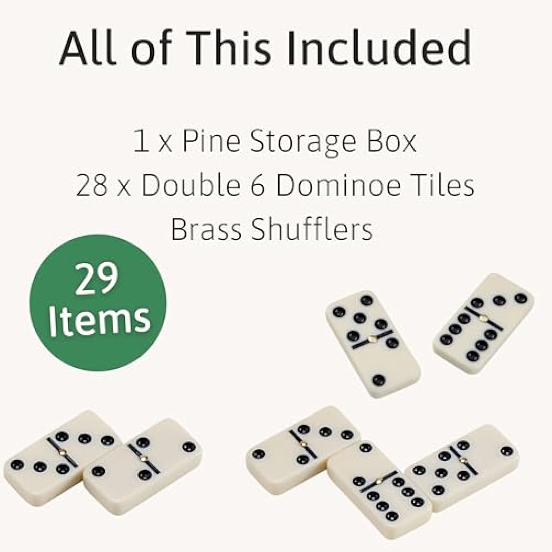 Jaques of London Dominoes Set | Complete D6 Dominoes Game for Adults & Children | Luxury Dominos Set | Traditional Games | Since 1795