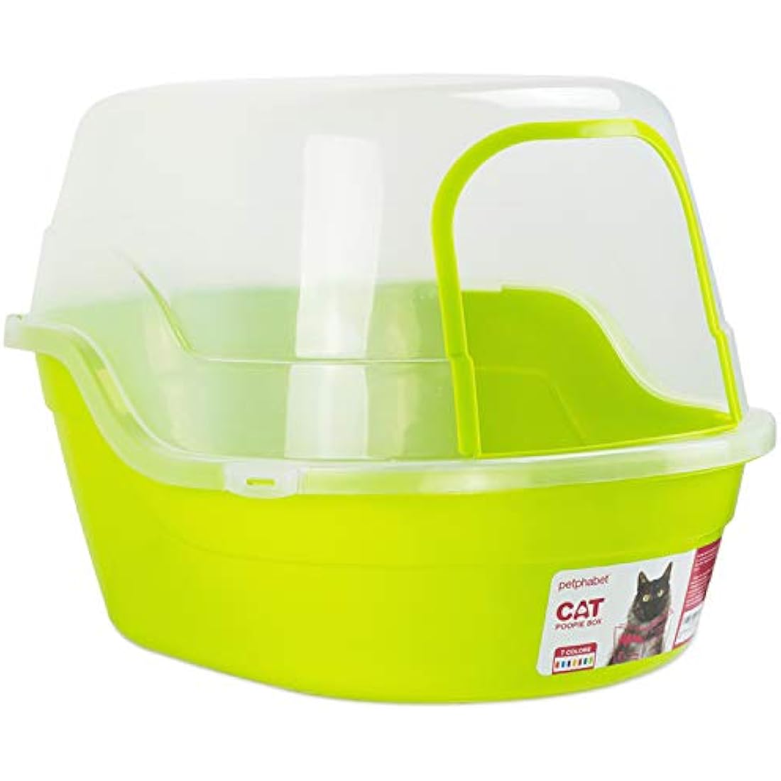 petphabet litter tray large Cat Litter Tray/cat litter box Toilet box XXL, 63x48x43cm, Jumbo Hooded Cat Litter Tray with lid Extral Large Litter tray enclosed Pet litterbox (Green)