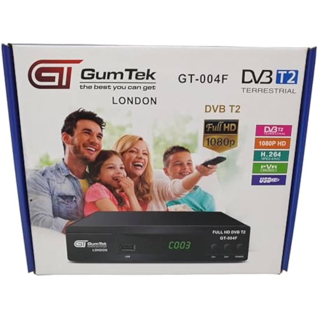 Digital Freeview HD Set Top Box Digibox Plus Recorder - Gumtek GT-004F - Dual Tuner UK TV Box With 7 Day EPG, HDMI Full HD Enabled, Timeshift and Subtitles Service