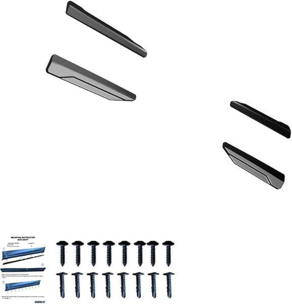 Oneway Set Side Skirts compatible with Audi A6 S-Line/S C8 (Sedan/Avant) 2018- - Gloss black