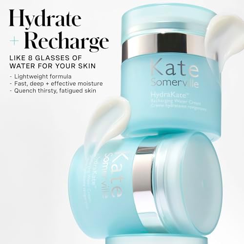 Kate Somerville HydraKate Recharging Water Cream, Face Moisturiser, Long Lasting Hydration with Hyaluronic Acid, Recovers and Recharges Dry Skin, 50ml