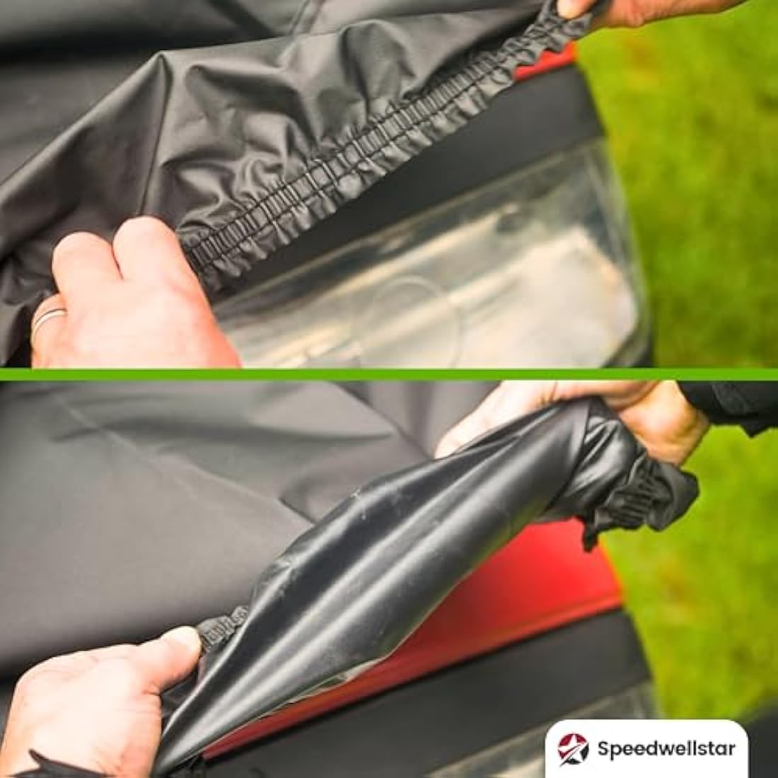 Ride Lawn Mower Cover Waterproof Heavy Duty 1.3KG 600d with PU backing 155x110x103 cm Elastic Hem Quad Bike Tractor Outside