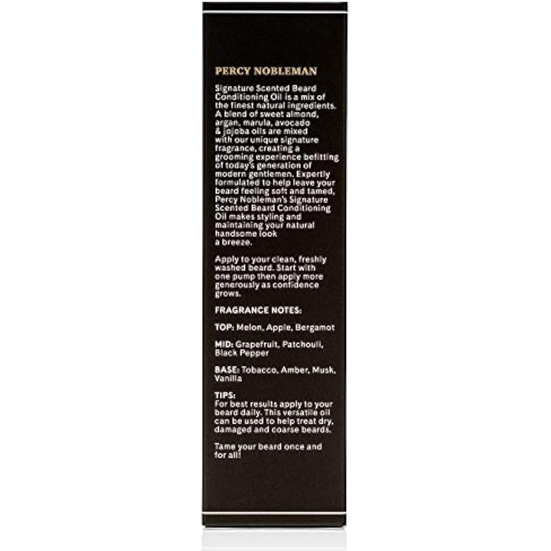 Percy Nobleman Beard Oil – 99% Naturally Derived Conditioning Oil with Signature Scent – Softens, Nourishes & Reduces Beard Itch – Vegan, Non-Greasy & Fast-Absorbing – Made in England (100ml)