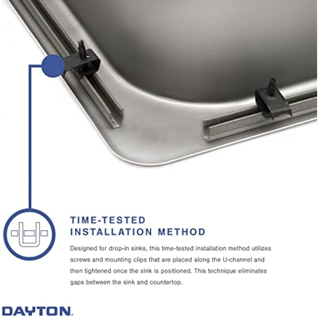 Elkay D125224 Dayton 25-Inch by 22-Inch Stainless Steel Single Bowl Four-Hole Kitchen Sink, Satin Finish