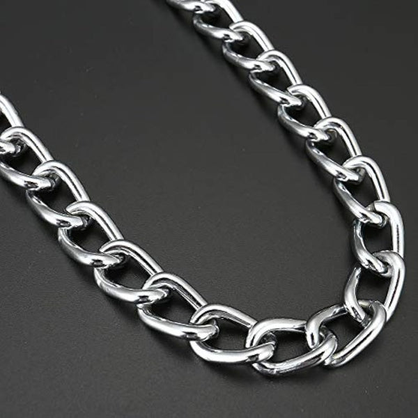 Filhome Metal Dog Leash Chew Proof Dog Chain Leash 4FT, 6FT Heavy Duty Sturdy Pet Dog Leash with Padded Handle for Large Medium Dogs 180cm/3mm-Black