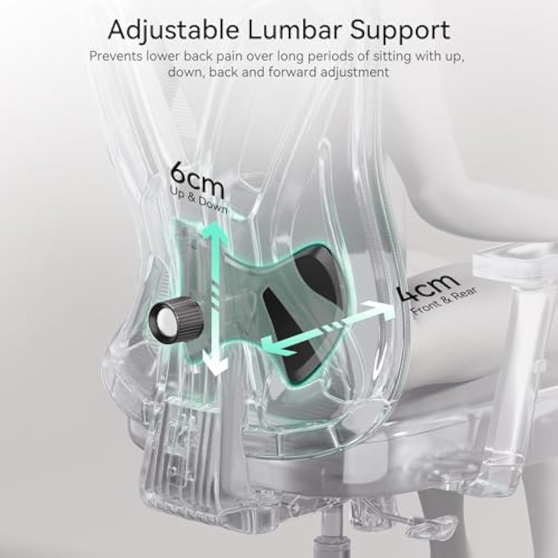 Hbada P5 Ergonomic Office Chair with Adjustable Headrest and Lumbar Support, Comfy Spring Seat Cushion Support Computer Chair Tilt Function Swivel Mesh with Footrest