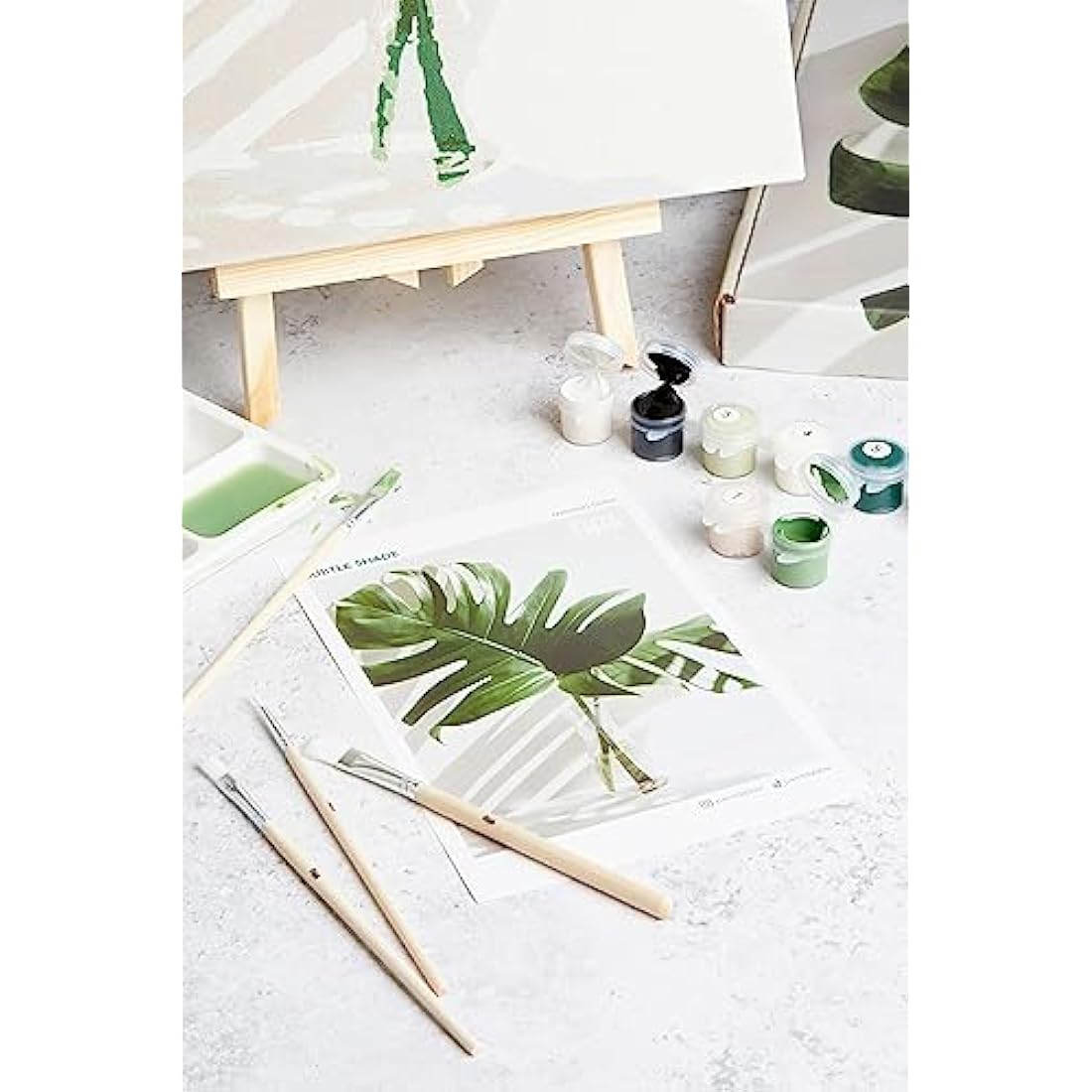 Dabble Paint by Numbers Kit – Paint by Numbers for Adults Beginners with Canvas Frame, Painting Kit for Adults, Flowers Design