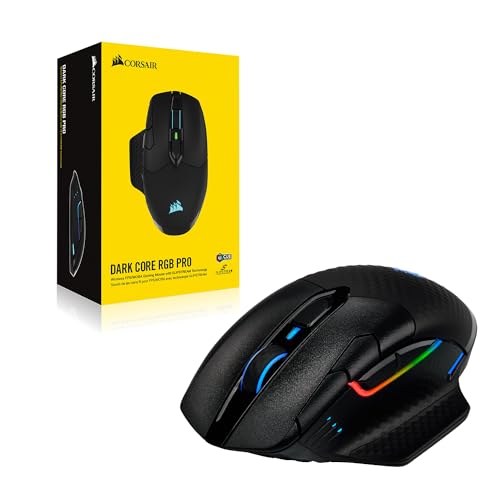 CORSAIR DARKSTAR RGB WIRELESS MMO Gaming Mouse – 26,000 DPI – 15 Programmable Buttons – Up to 80hrs Battery – iCUE Compatible – PC, PS5, PS4, Xbox – Black