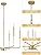 Gold Chandelier Light Fixtures Ceiling 6 Light Hanging Modern Farmhouse Chandelier for Dining Room, Candle Gold Pendant Light for Kitchen Island Living Room Foyer Bedroom