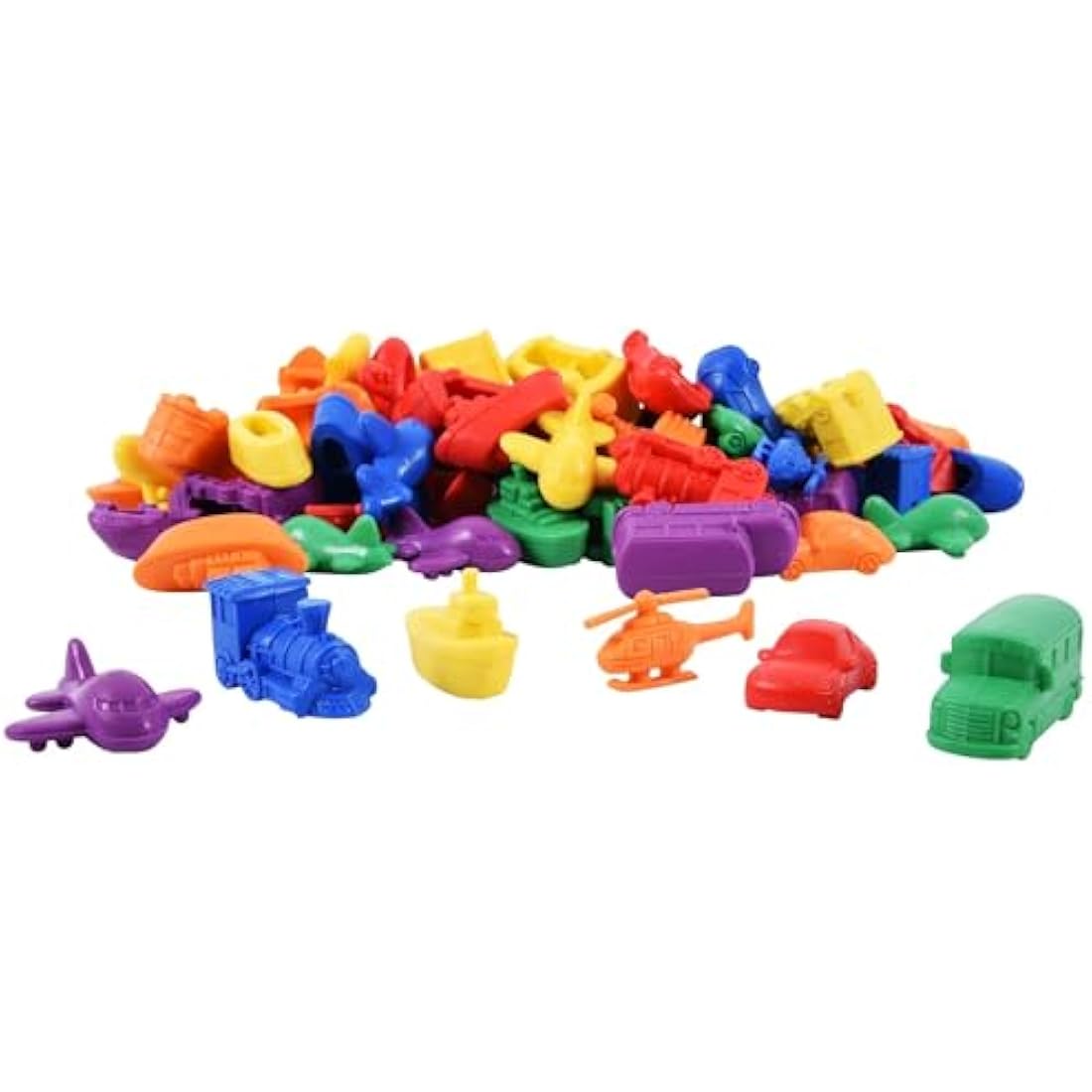 a2bsales Sorting Counters Starter Packs - Early Learning & Motor Skills Maths Toy - SEN Montessori (Transport - 24 Pk)