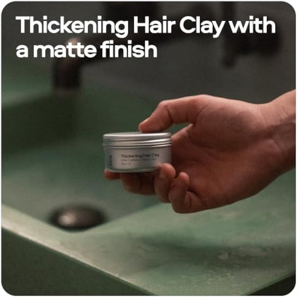 Sons Hair Strengthening Treatment Plan. Hair Growth Shampoo & Conditioner Plus Hair Styling Clay. DHT-blocker, Hair Thickening and Anti-Dandruff With Caffeine. 1 Month Supply. Made in Europe.