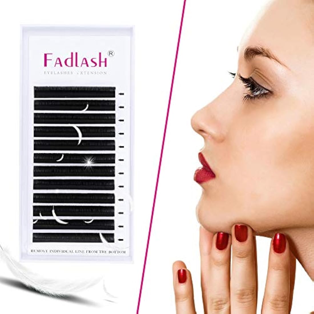 Fadlash Easy Fan Lashes D Curl 0.07 11-12-13mm Mixed Tray Russian Lashes Natural Look Self Fanning Eye Lashes Automatic Blooming Russian Eyelashes Extensions