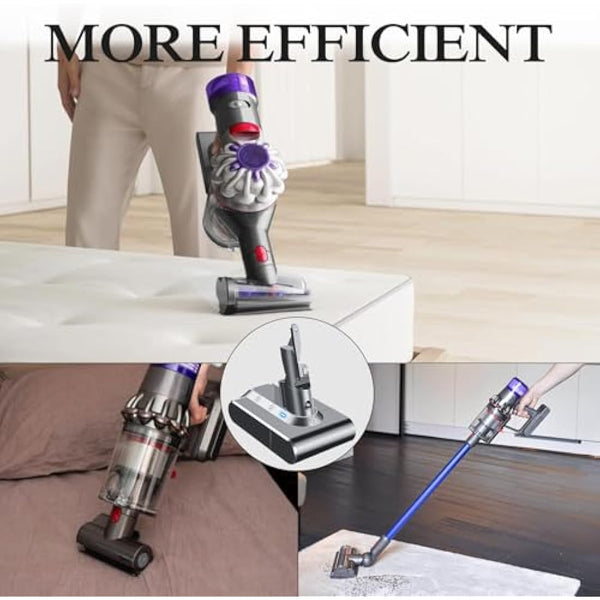 DTK Battery Replacement for Dyson V7 Battery SV11 Vacuum Cleaner fluffy Motorhead trigger animal plus Mattress Cordless 21.6V 4000mAh