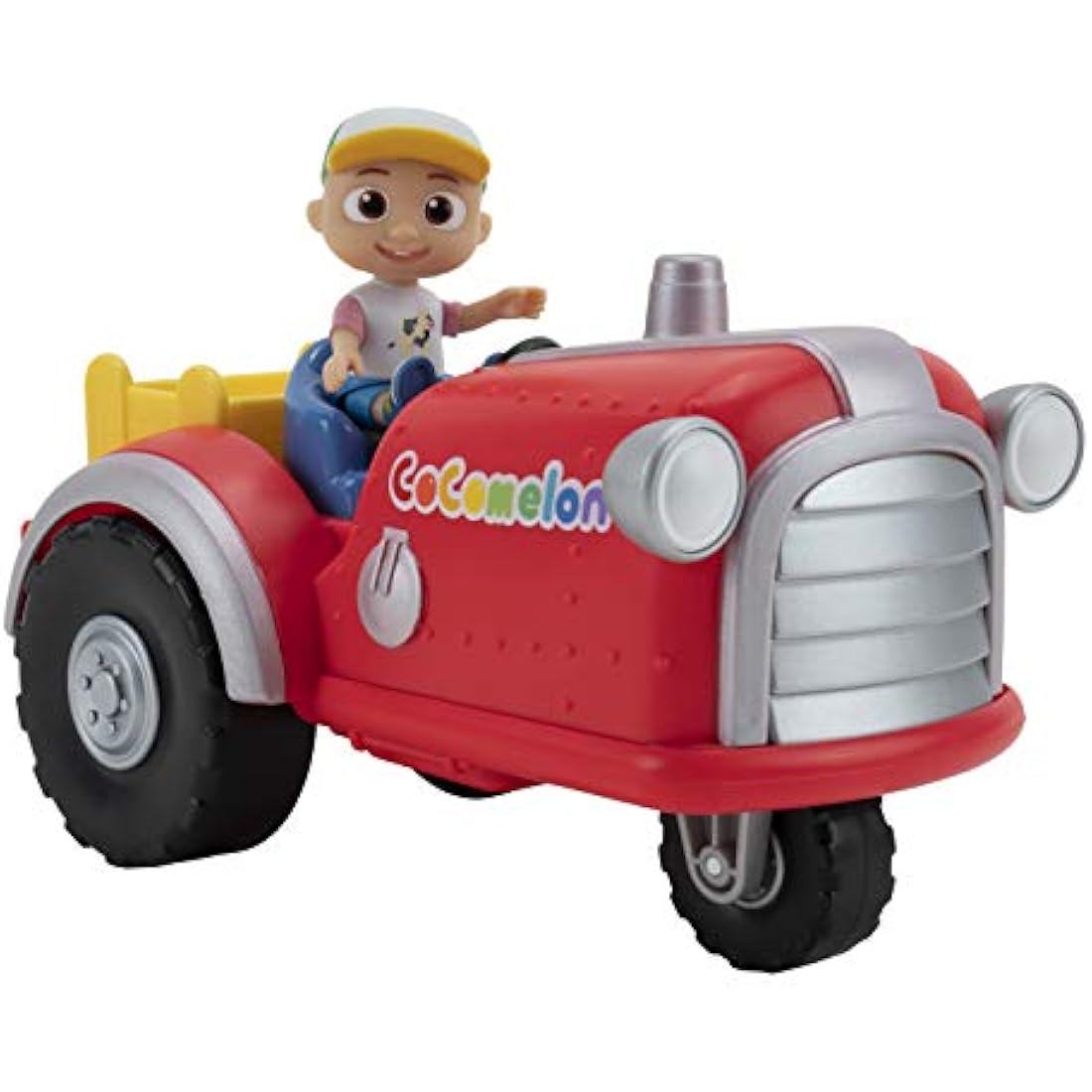 CoComelon Musical Tractor with Sounds & Exclusive 3-inch Farm JJ toy, Play a Clip of “Old MacDonald” song plus more Sounds and Phrases