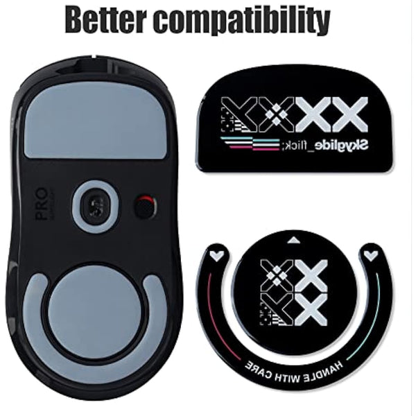 JakeTsai Smoothest Mouse Feet Made of Ultra Flawless Glass, Ultra Fast and Smooth Professional Mouse Upgrade Kit Compatible with Logitech G Pro X Ultralight Gaming Mouse