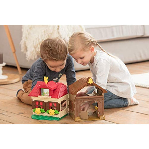 Dickie Toys 203818000 Happy Farm House Farm Set for Children from 1 Year with Tractor with Animals, Light & Sound, Multi-Colour
