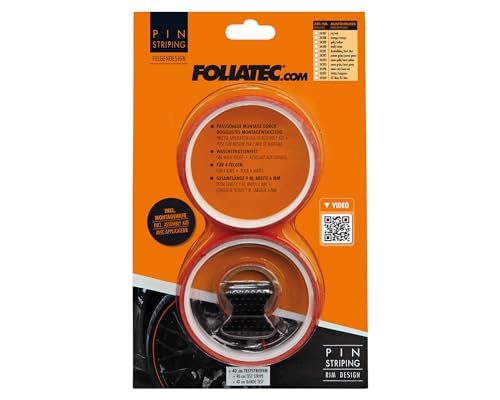 Foliatec FT34388 PIN-Striping rim design orange - Width 6mm: 4x2,15 meter