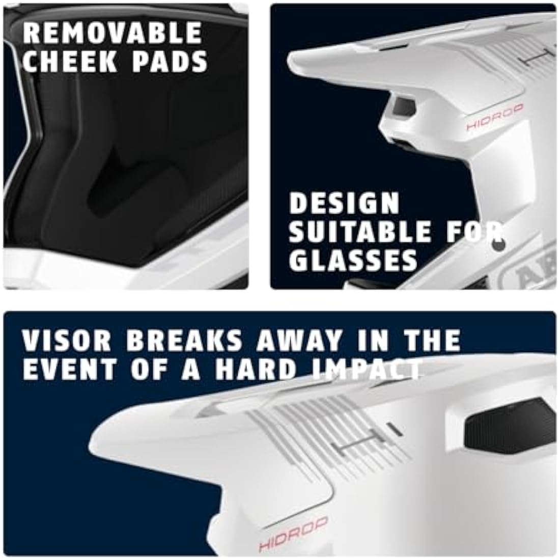 ABUS Downhill Bicycle Helmet HiDrop - Full-face Helmet with ABS Outer Shell for MTB Trails