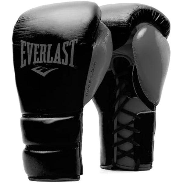 Everlast Powerlock 2 Pro Laced Boxing Gloves, Boxing Gloves for Bags, Mitt Work & Sparring, Turnback Wrist Support, Five Layered Foam Inner and Laced Track System - Authentic Everlast Gear