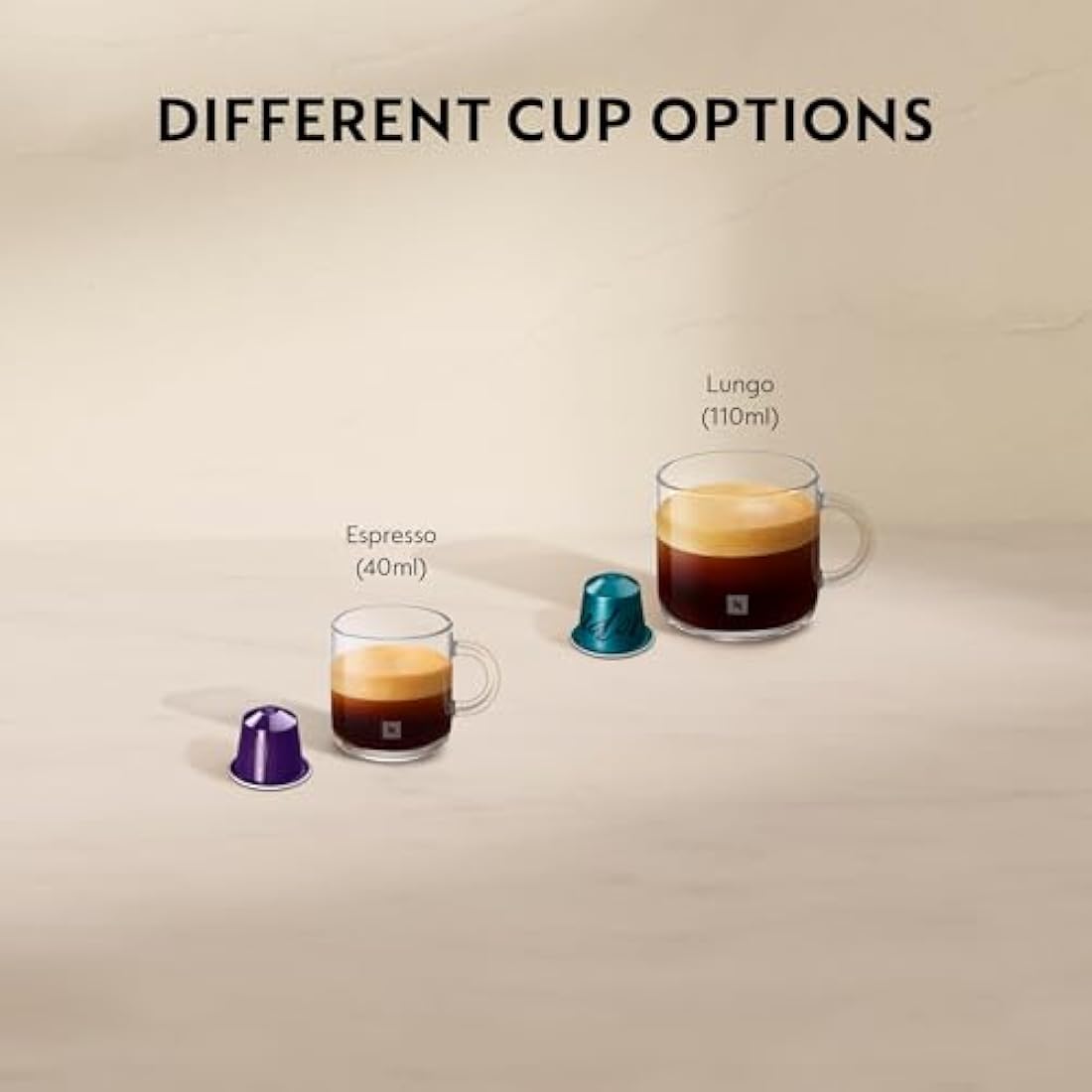 Nespresso Citiz Coffee Machine by De'Longhi for Original Coffee Pods, Italian Inspired Espresso, Quality Coffee, Starter Capsule Set Included, EN167.B, Black
