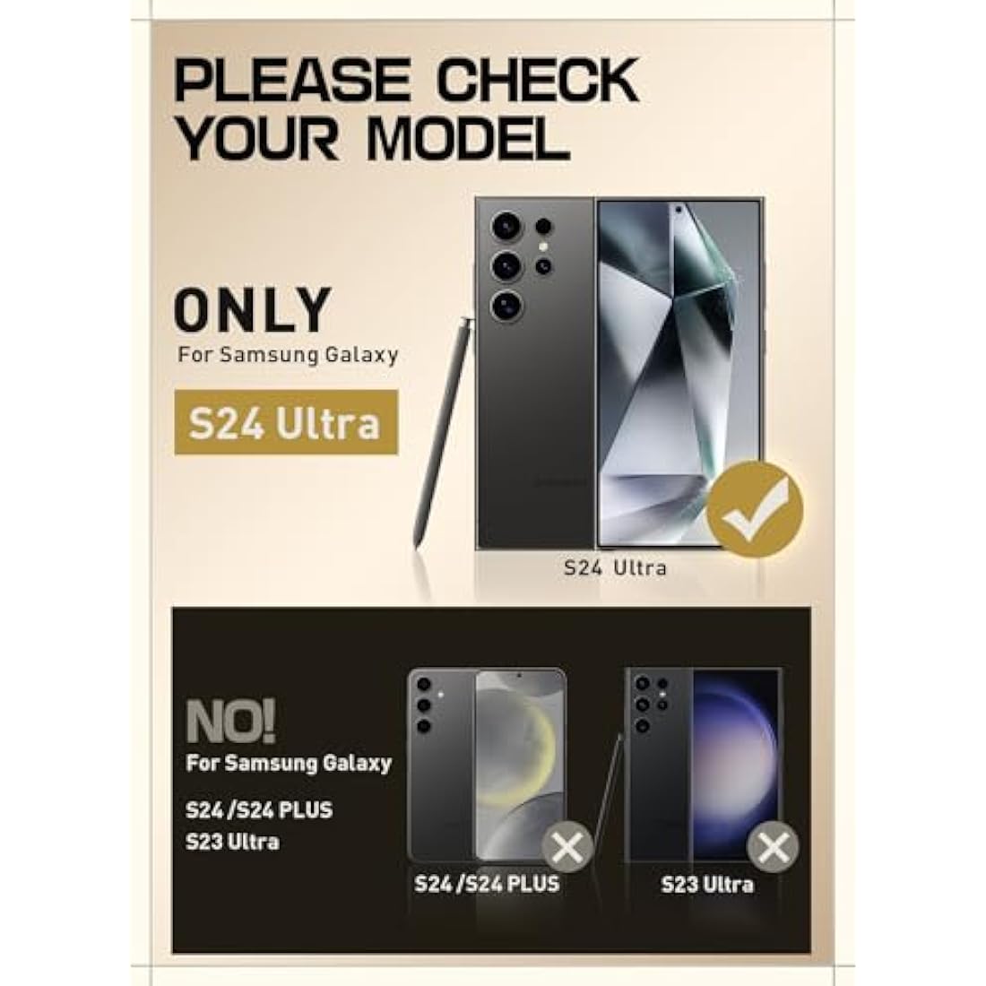 SUPCASE Unicorn Beetle Pro for Samsung Galaxy S24 Ultra Case with Stand, [2 Front Frame] 360 Full-Body Shockproof Belt-Clip & Kickstand Case with Screen Protector Phone Case for S24 Ultra, Black