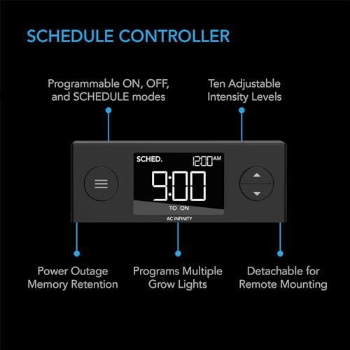 AC Infinity IONBEAM S16, Full Spectrum LED Grow Light Bars 41cm Deeper Penetration Samsung LM301H EVO Diodes Digital Dimming Timer Controller for Veg Bloom Indoor Plants Grow Tents Greenhouses 16-Inch