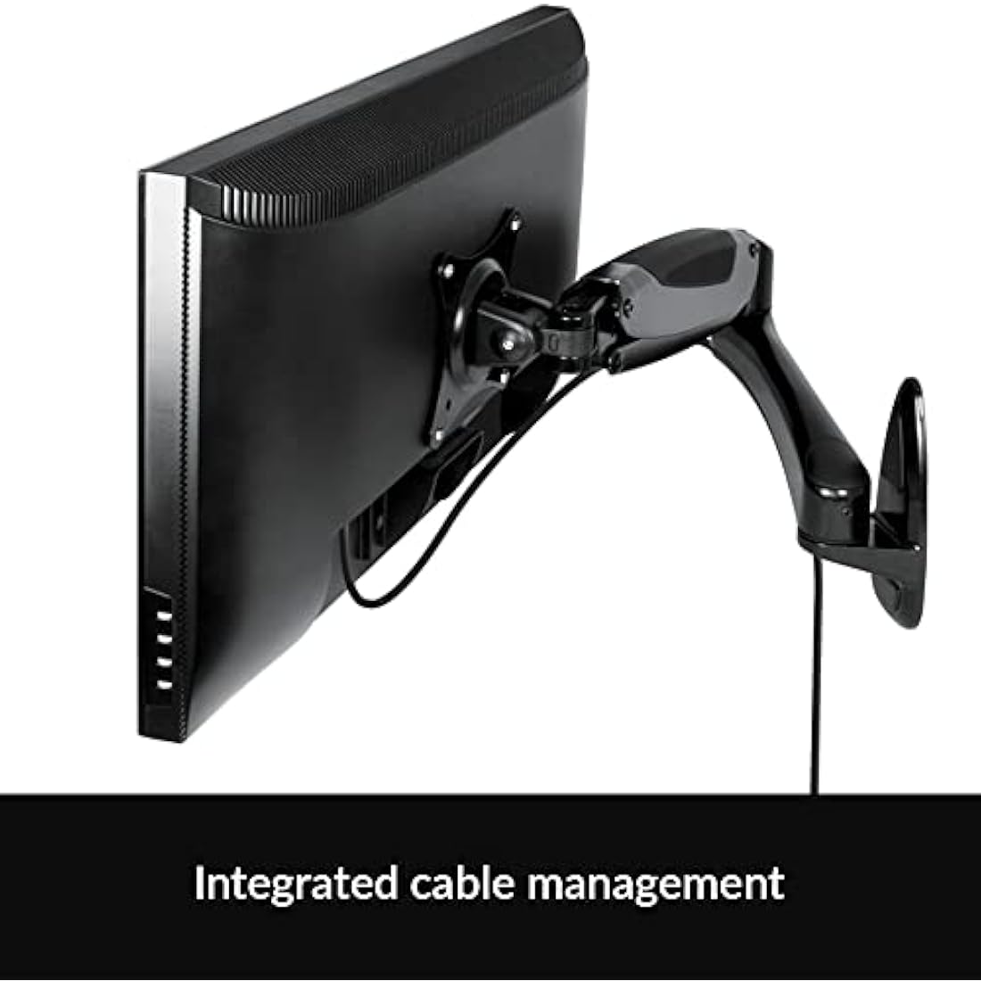 ARCTIC W1-3D - Wall Mount with Full Motion Gas Lift Arm, Wall Space-Saving Attachment, up to 43"/49" Ultrawide, up to 8 kg (17.6 lbs), simple and quick installation - Black