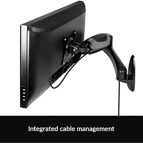 ARCTIC W1-3D - Wall Mount with Full Motion Gas Lift Arm, Wall Space-Saving Attachment, up to 43"/49" Ultrawide, up to 8 kg (17.6 lbs), simple and quick installation - Black