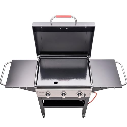 Char-Broil 140999 Griddle Gas BBQ, Cast Iron, 12.3 W, Black