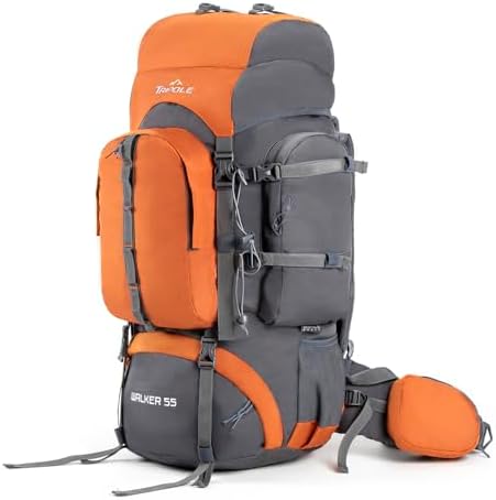 Tripole Walker 65 Litres Backpack | Internal Frame With Metal Rod | Rain Cover | Bottom Opening | Laptop Section, black, Backpack Backpacks