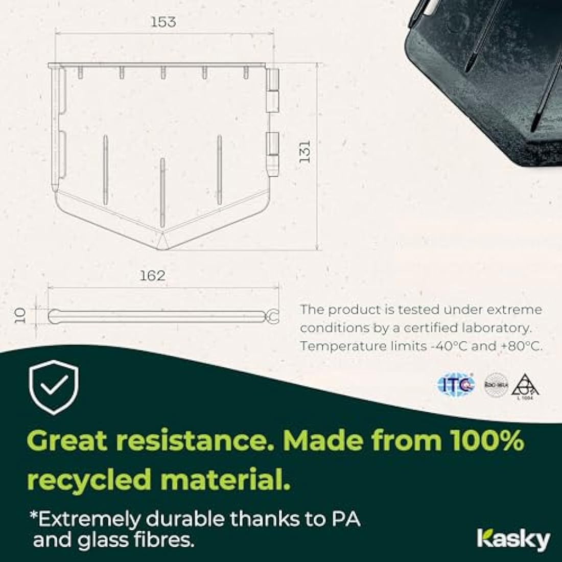 Easy to Install Lawn Edging Border - Simply Hammer into Place, No Trenches to Dig - Durable & Flexible Garden Edging - Invisible Grass & Path Edge from Recycled Plastic - 26.7 m / 87 ft Long