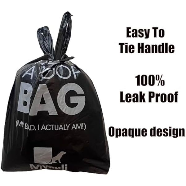 300 Counts Extra Thick Black Biodegradable Pet Poop Waste Bags With Handles for Dogs, Ocean Wind-Scented