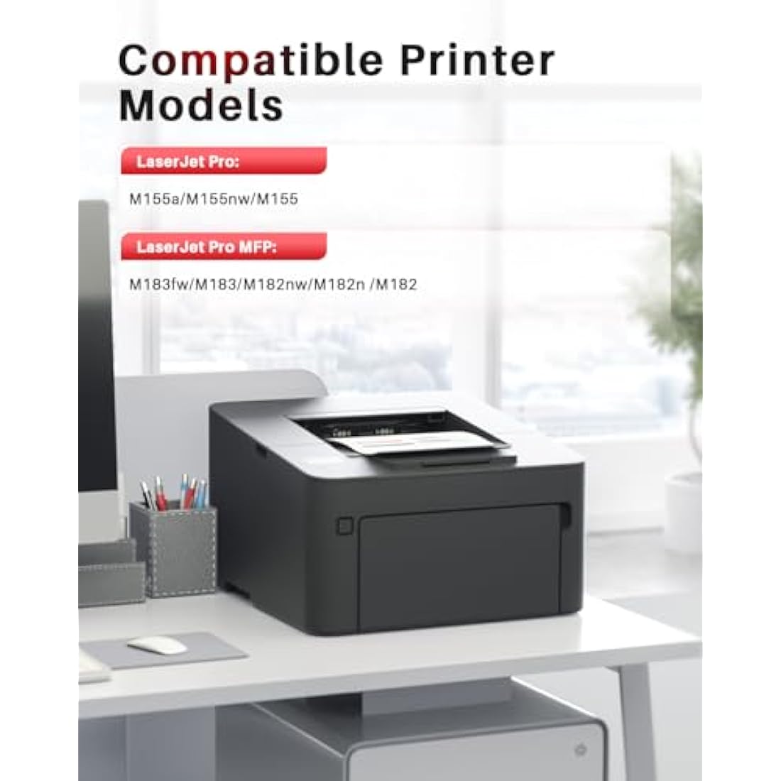 Halloya 216A Toner Cartridges Compatible with HP 216A for Color Laserjet Pro MFP M183fw M182n M182nw M155a M155nw W2410A W2411A W2412A W2413A Printer Toner (with chip,4-Pack)