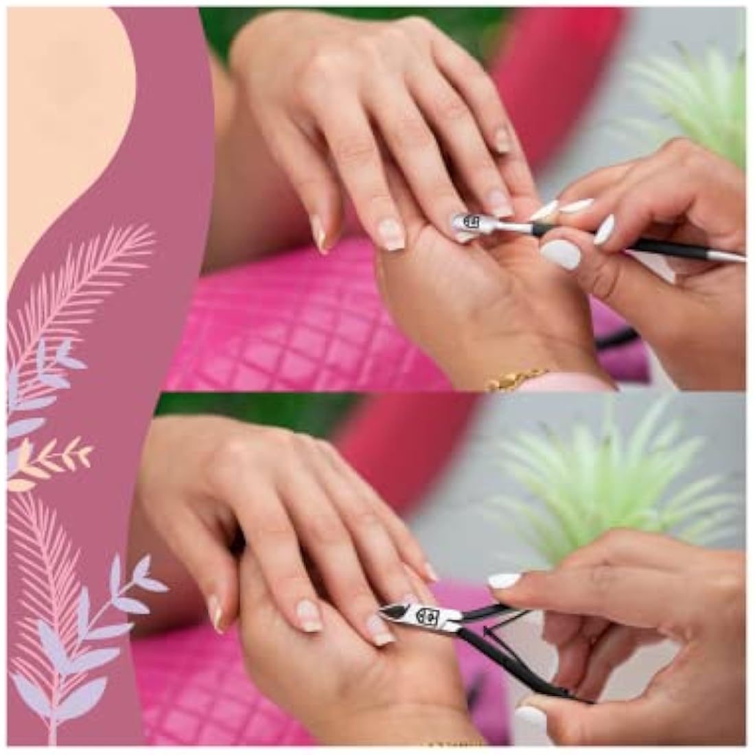 SENBACH Cuticle Trimmer, Cuticle Remover Cuticle Nipper Professional Stainless Steel Cuticle Cutter Clipper Durable Pedicure Manicure Tools for Fingernails and Toenails (Black)