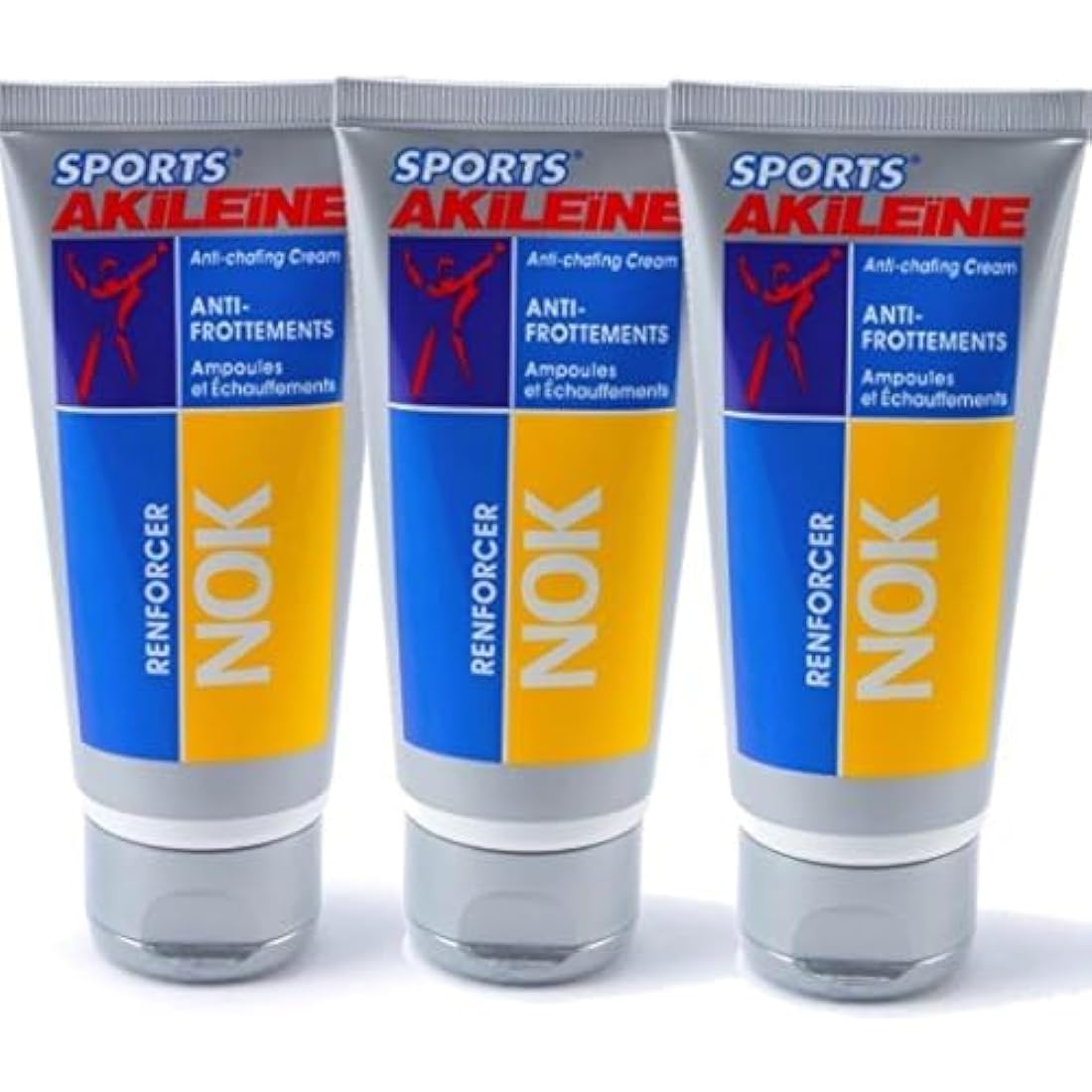 Akileïne Sports NOK Anti-Chafing Cream - Pack 3 x 75ml by Akileïne
