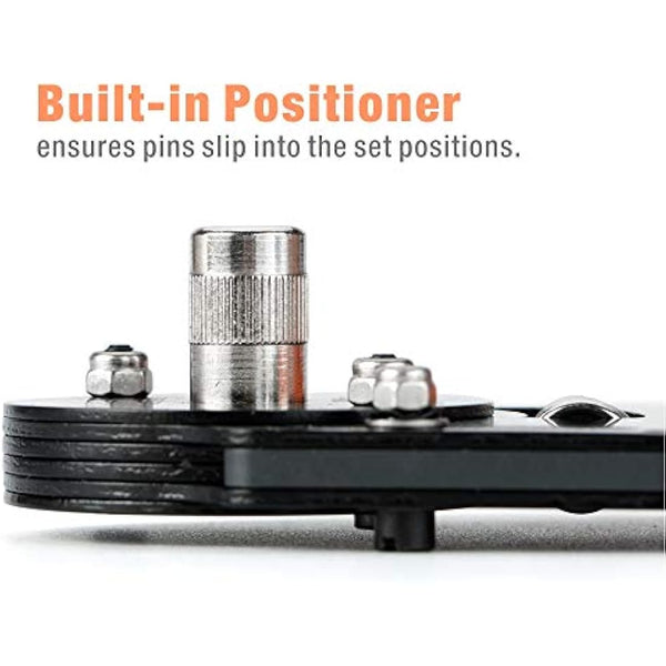 iCrimp Closed Barrel Crimper for Deutsch Solid Contacts Size 12 (AWG 12), 4-Way Indent, 8-Impression Crimping Tool, Compatible with Deutsch Connectors