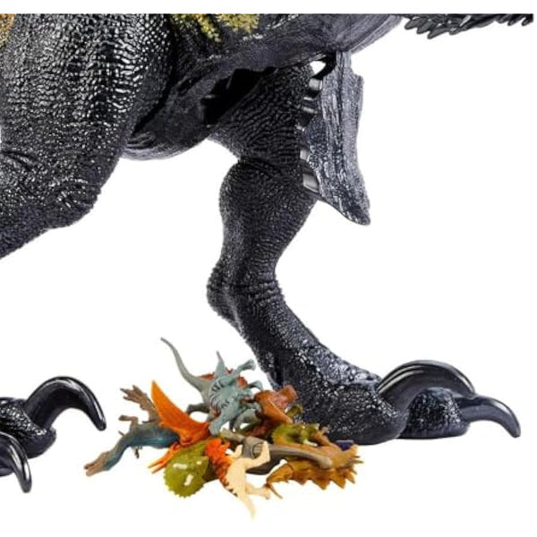 Mattel Jurassic World: Fallen Kingdom Giant Dinosaur Toy, Super Colossal Indoraptor, Swallows Mini Figures, 3 Feet Long Authentic Figure, HKY14